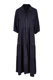 Product shot of the Sunny Days Dress in colour Navy (Blue), from the front