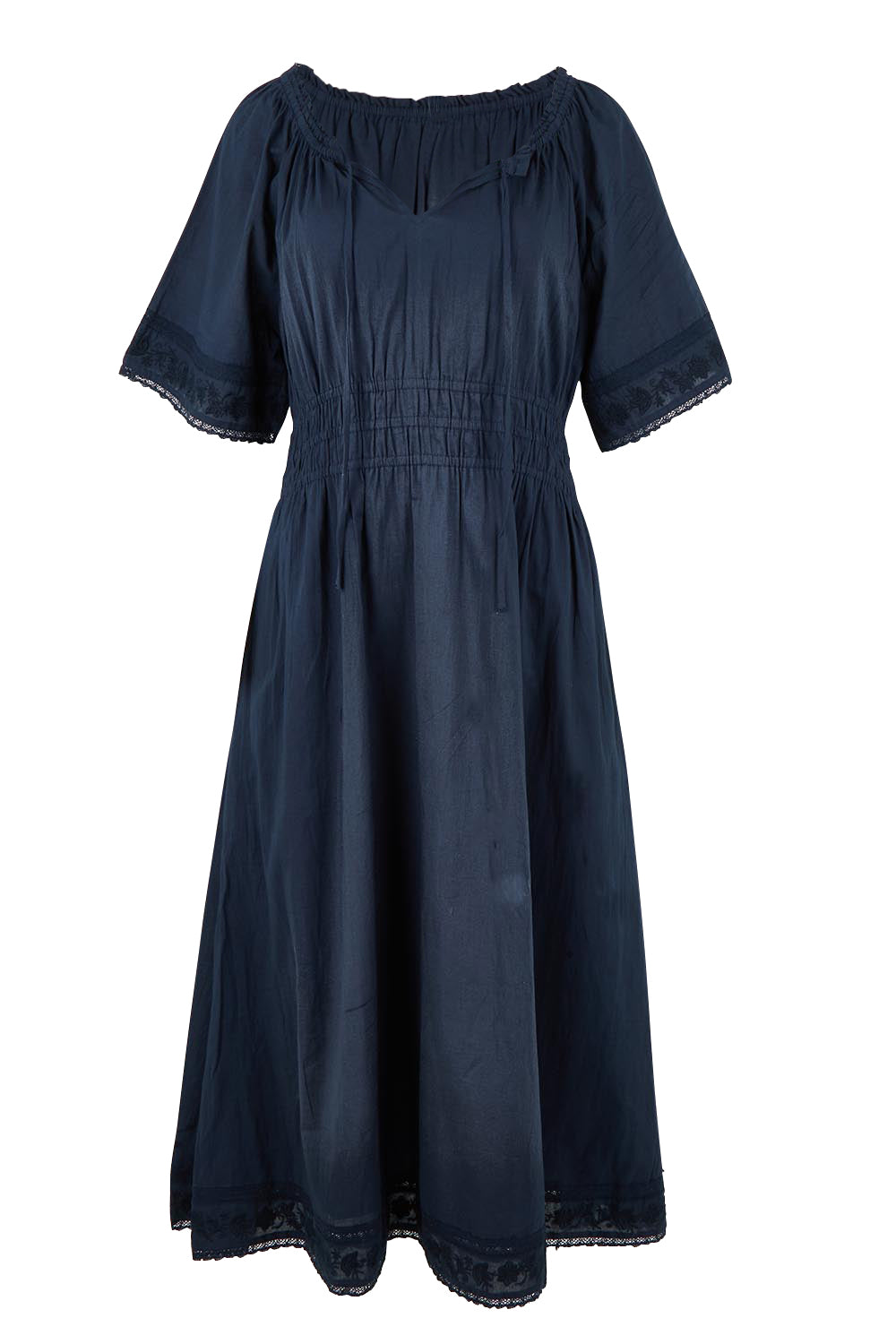 Product shot of the Juna Dress – Dsapphire in colour Dsapphire, from the front