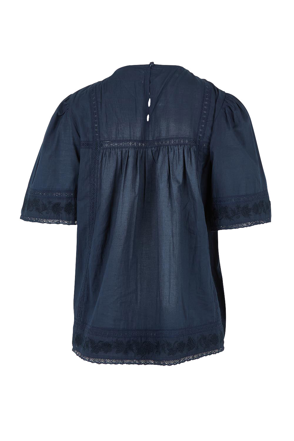 Product shot of the Juna Top – Dsapphire in colour Dsapphire, from the back