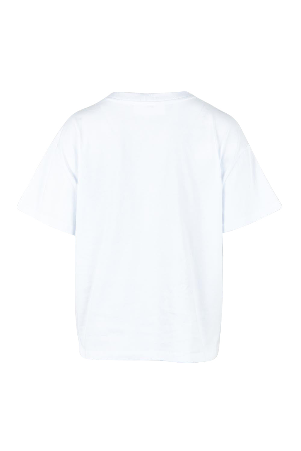 Product shot of the Studio Rose Tee – White in colour White, from the back