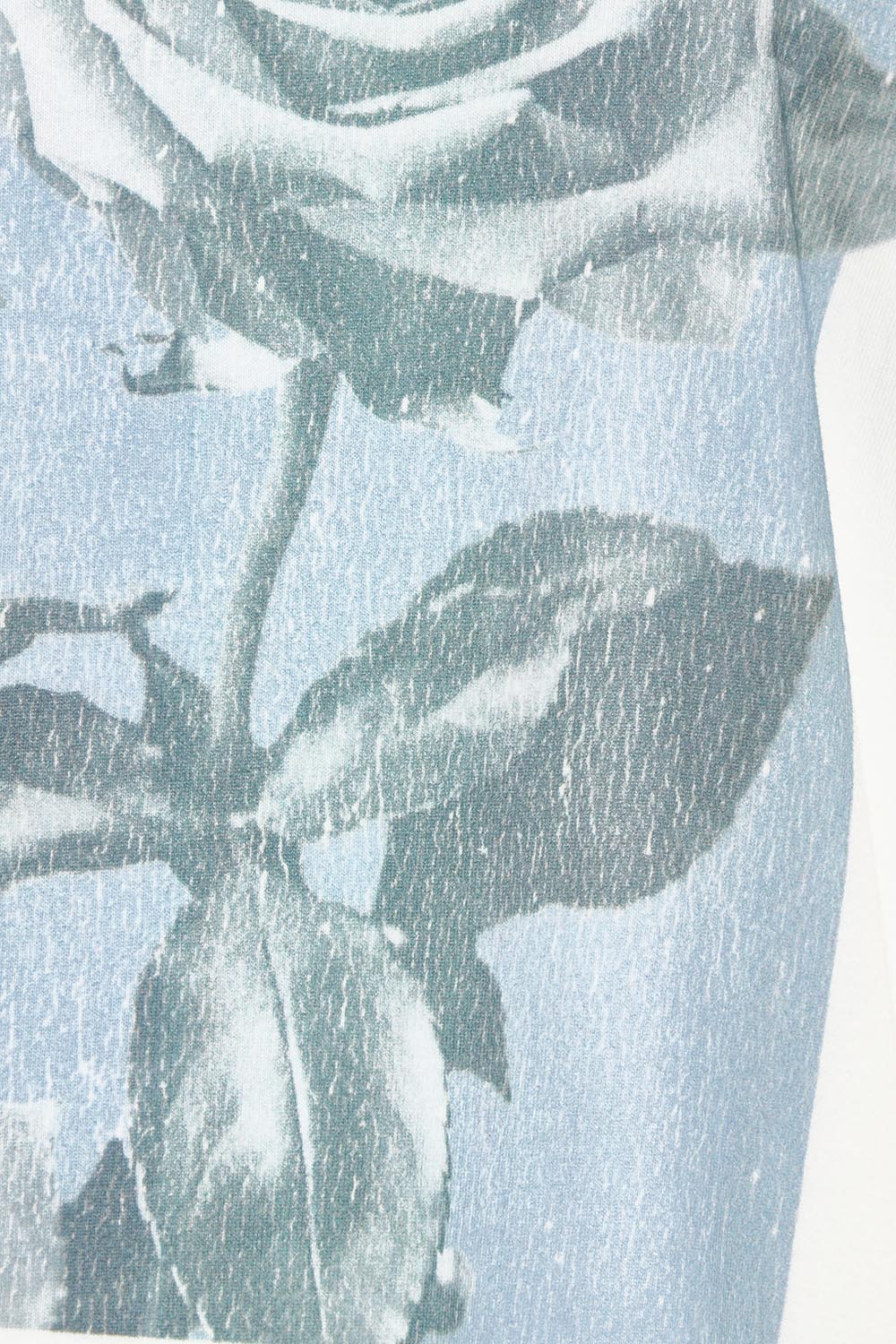 Product shot of the Studio Rose Tee – White in colour White, showing detail