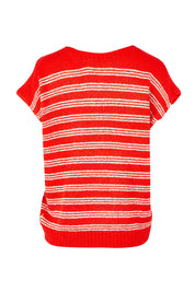 Product shot of the Cleo Knit Top – Grenadine in colour Grenadine, from the back