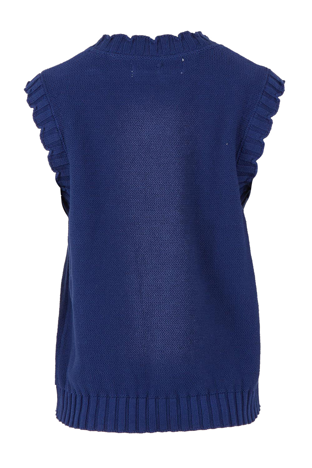 Product shot of the Vesper Knit – Deepblue in colour Deepblue, from the back