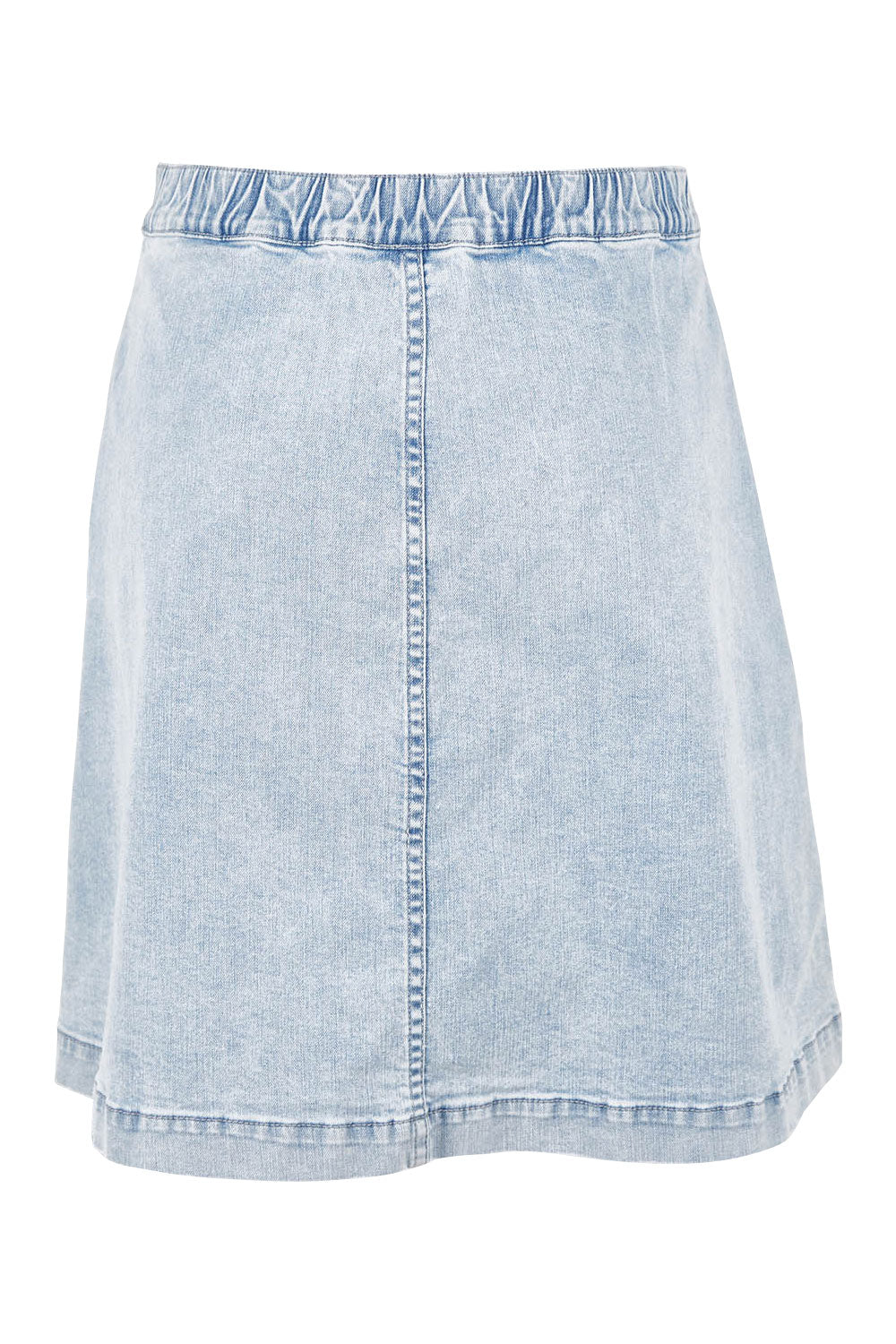 Product shot of the Amanda Skirt in colour Lightblue (Blue), from the back