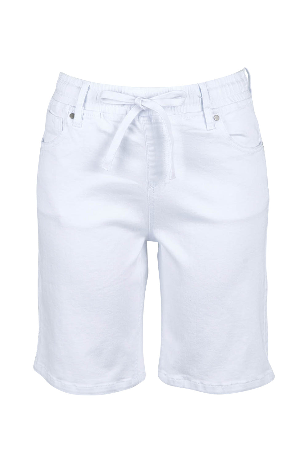 Product shot of the Gabby Bermuda in colour White (White), from the front