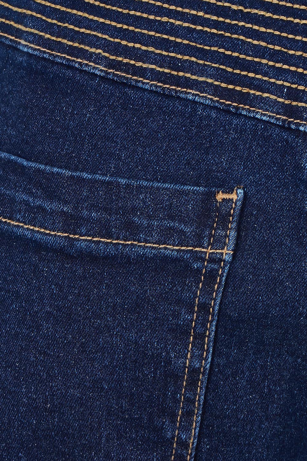 Product shot of the Elements Devi Denim Shorts in colour Darkblue (Blue), detail