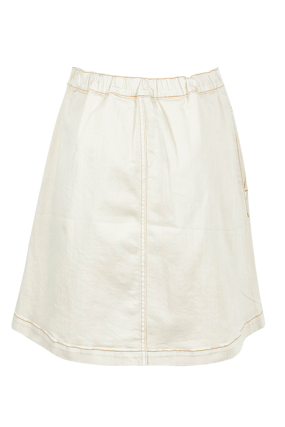 Product shot of the Elements Amanda Skirt in colour Ecru (White), from the back