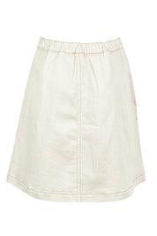 Product shot of the Elements Amanda Skirt in colour Ecru (White), from the back