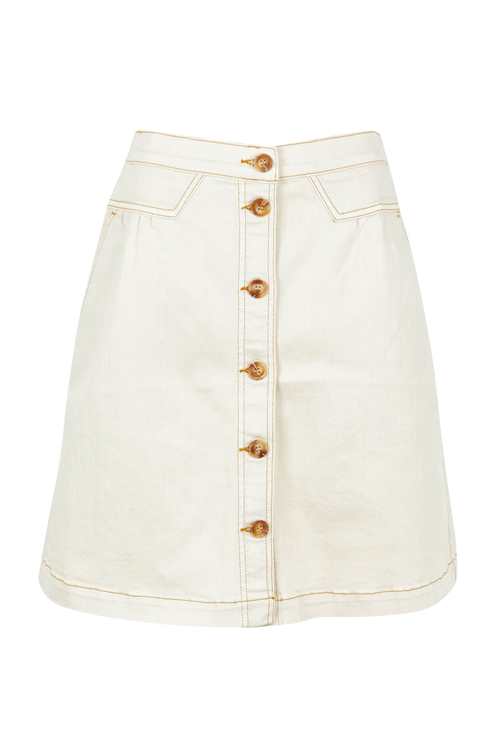Product shot of the Elements Amanda Skirt in colour Ecru (White), from the front