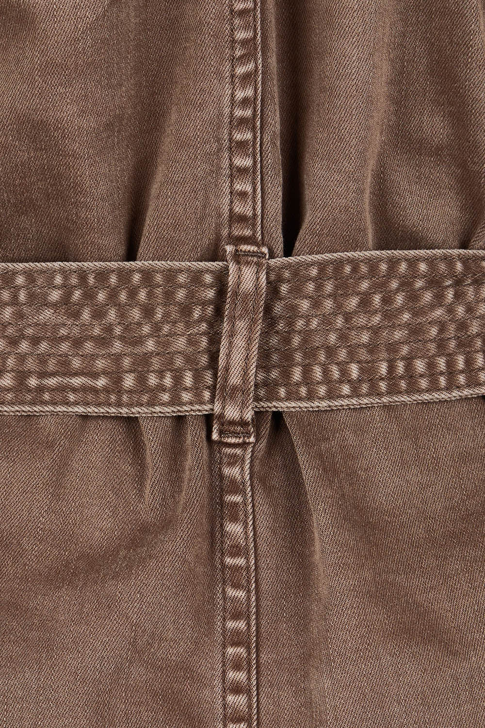 Product shot of the Talbert Dress in colour Chocolate, detail