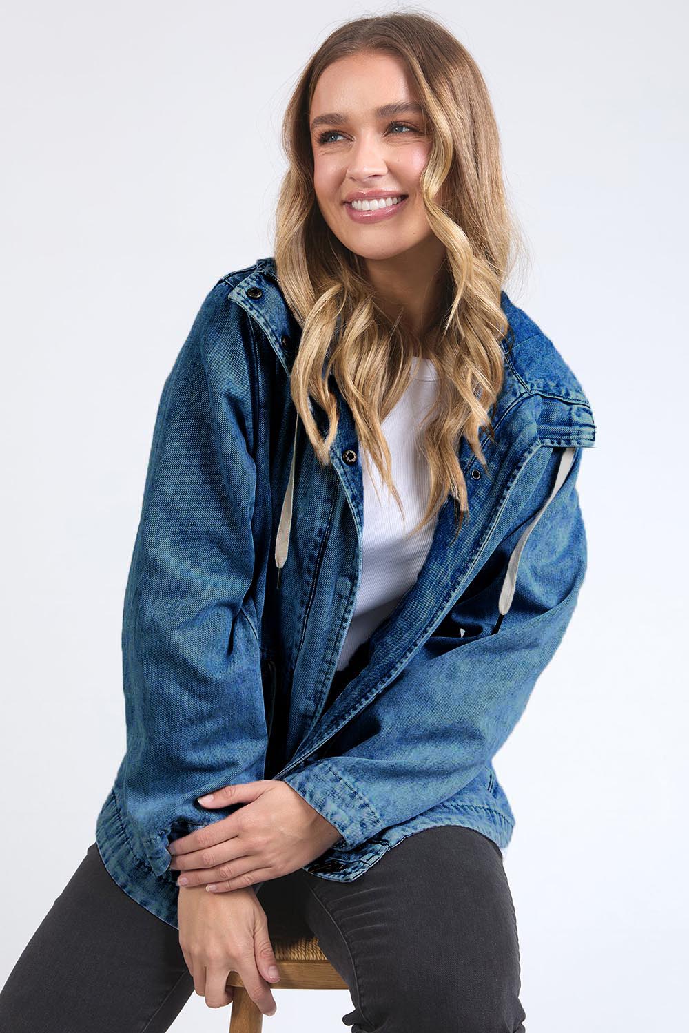 Elements Kingston Cotton Anorak - Midblue
