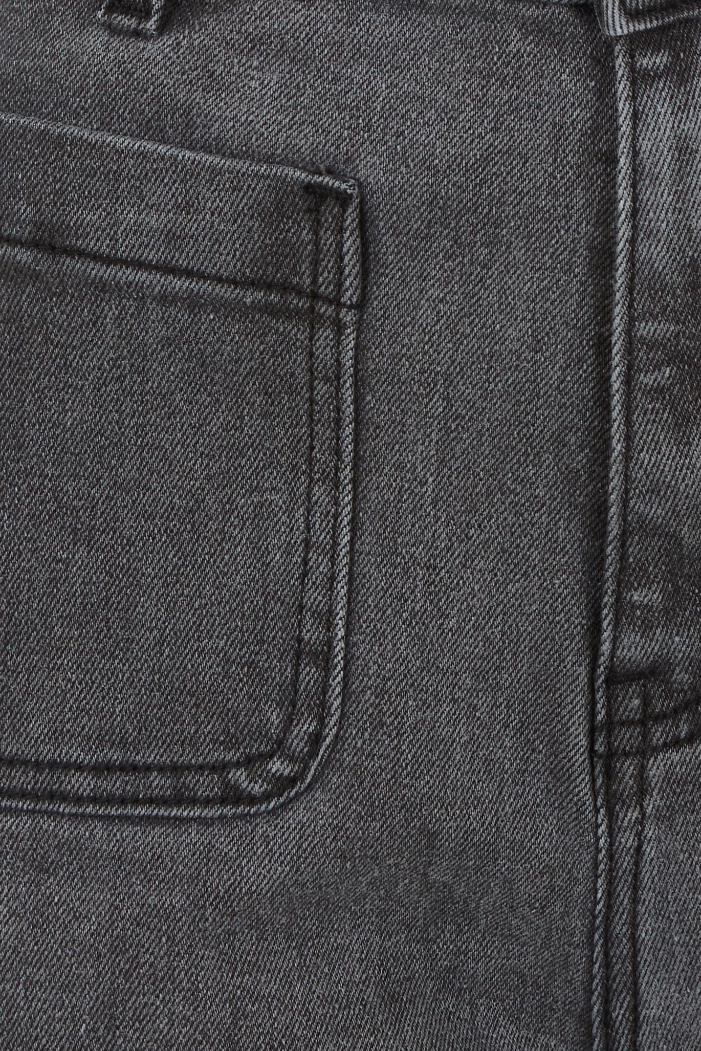 Product shot of the Sarah Wide Leg Jean in colour Washblack (Black), detail