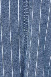Product shot of the Tivoli Denim Top in colour Midblue (Blue), detail