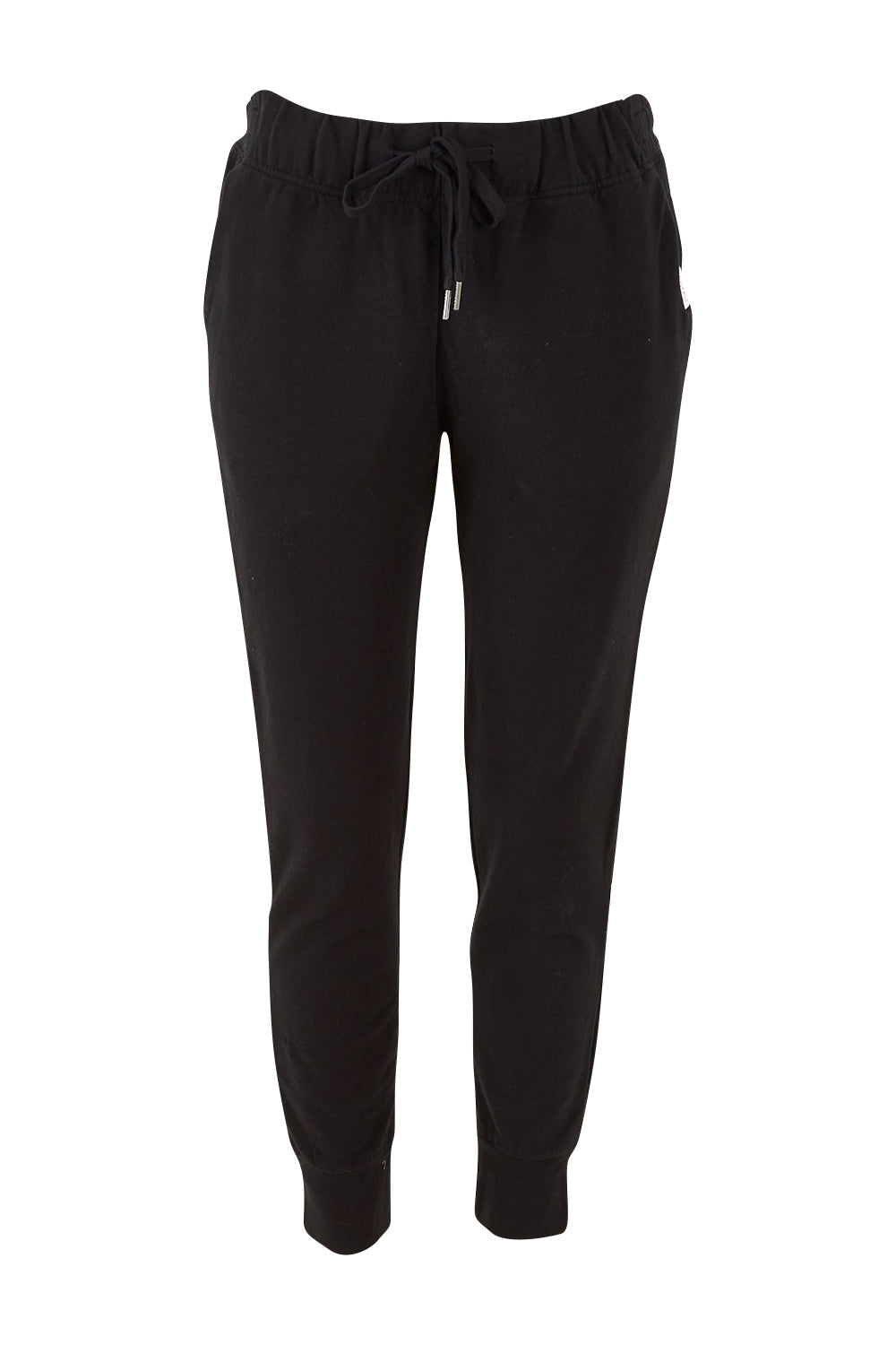 Product shot of the Elements Lazy Days Pant in colour Black (Black), from the front