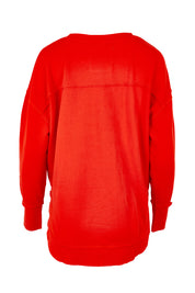 Product shot of the Elements Simplified Cotton Crew in colour Brightred (Red), from the back