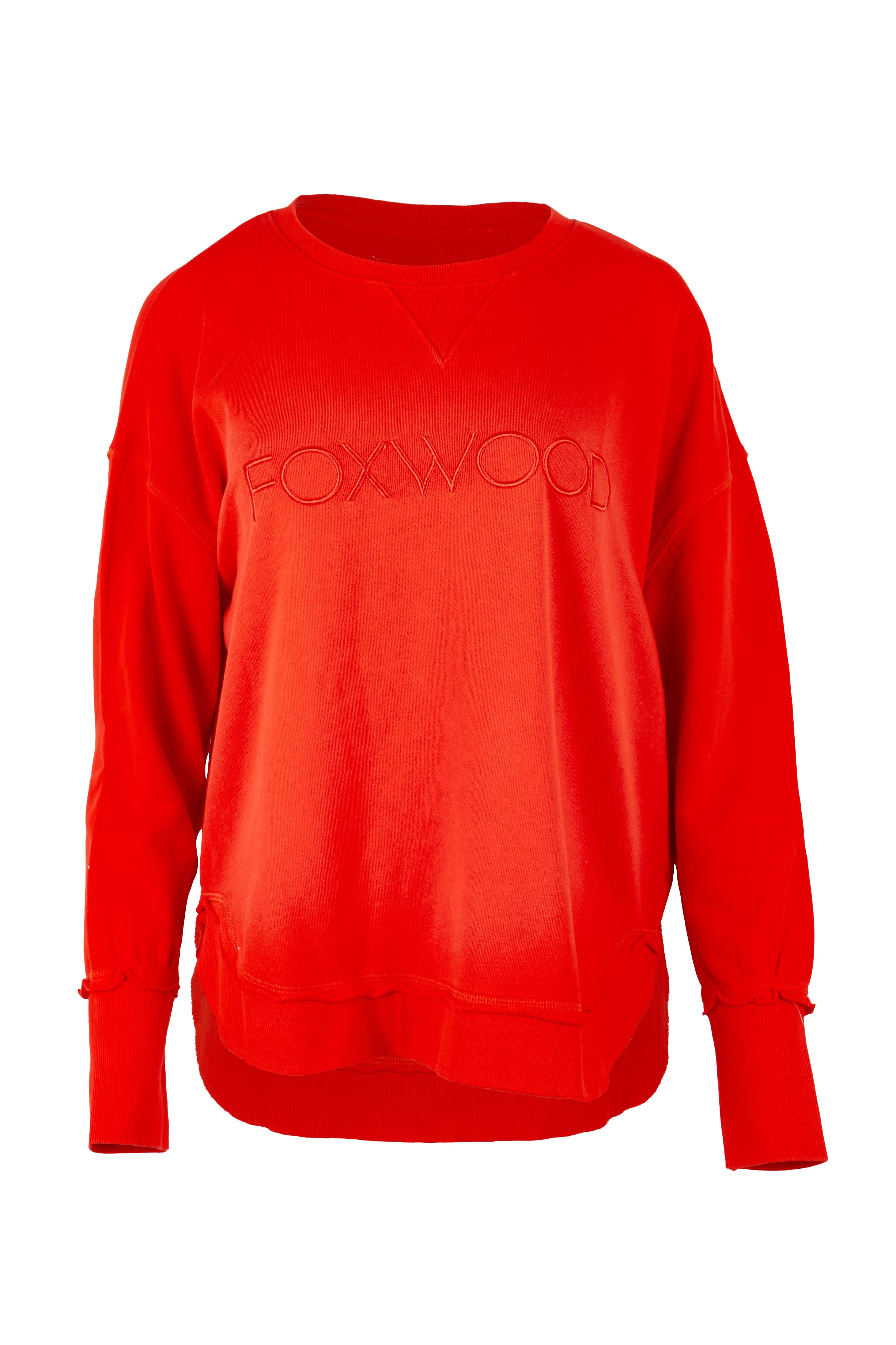 Product shot of the Elements Simplified Cotton Crew in colour Brightred (Red), from the front