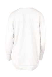 Product shot of the Elements Simplified Cotton Crew in colour Ecru (White), from the back