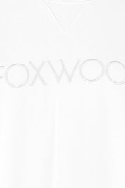 Product shot of the Elements Simplified Cotton Crew in colour Ecru (White), detail