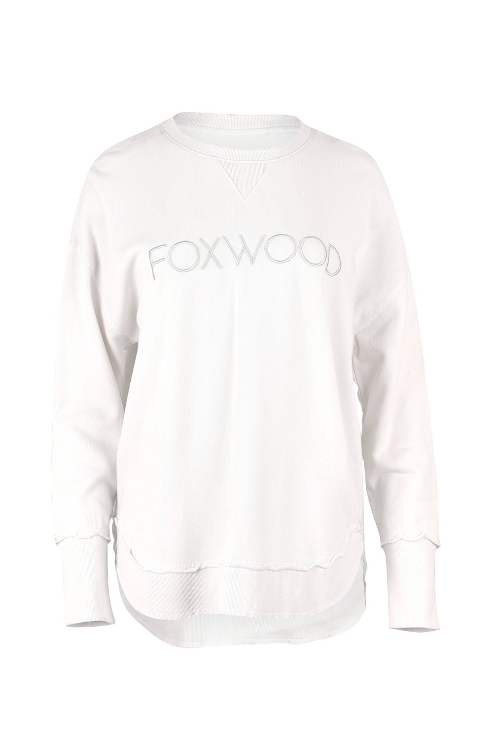 Product shot of the Elements Simplified Cotton Crew in colour Ecru (White), from the front