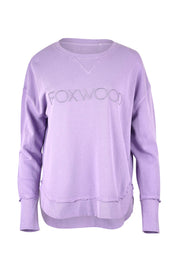 Product shot of the Elements Simplified Cotton Crew in colour Lavender (Purple), from the front