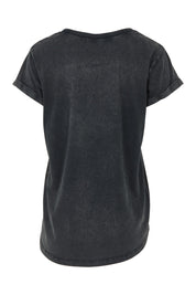 Product shot of the Elements Signature Cotton Tee in colour Black (Black), from the back