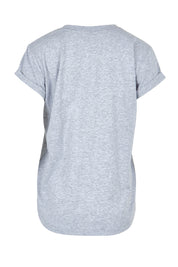 Product shot of the Elements Signature Cotton Tee in colour Greymarle (Grey), from the back