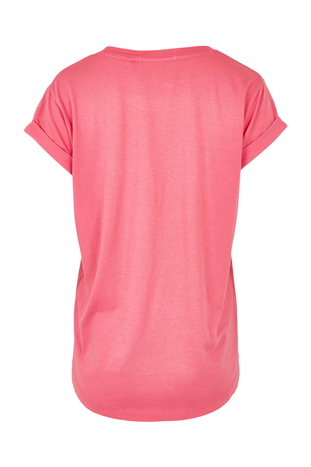 Product shot of the Elements Manly Cotton Tee in colour Hotpink (Pink), from the back