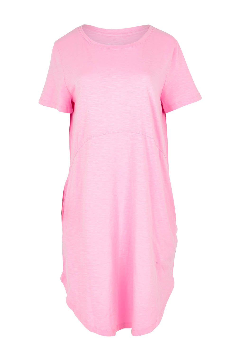 Product shot of the Elements Bay Cotton Dress in colour Lavender (Purple), from the front