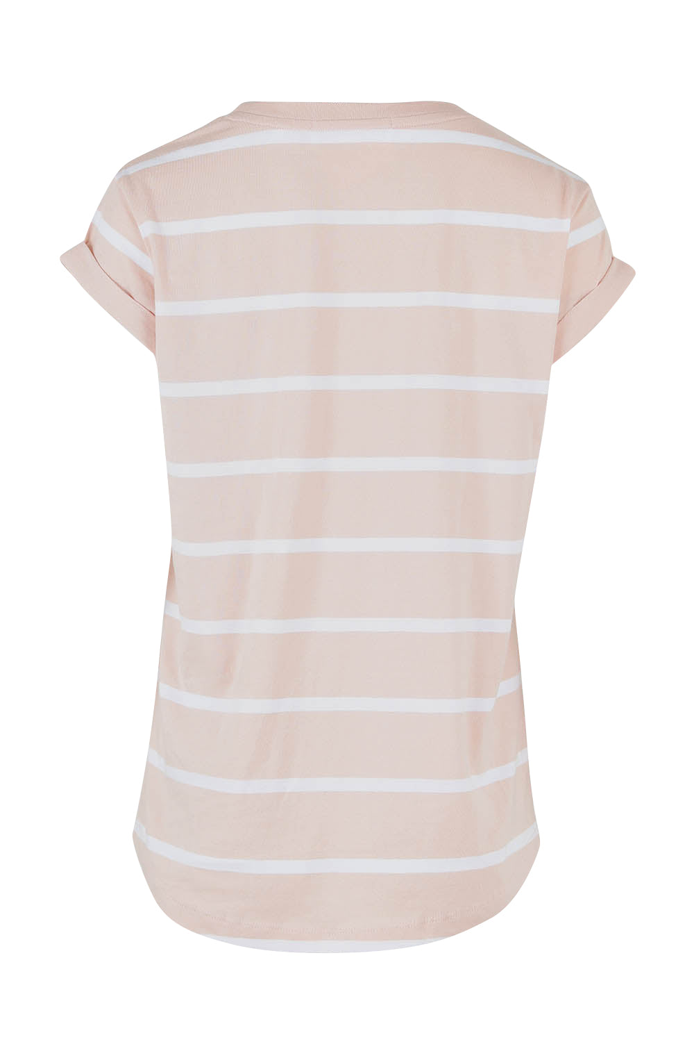Product shot of the Elements Manly Stripe Cotton Tee in colour Pinkwhite (Pink), from the back