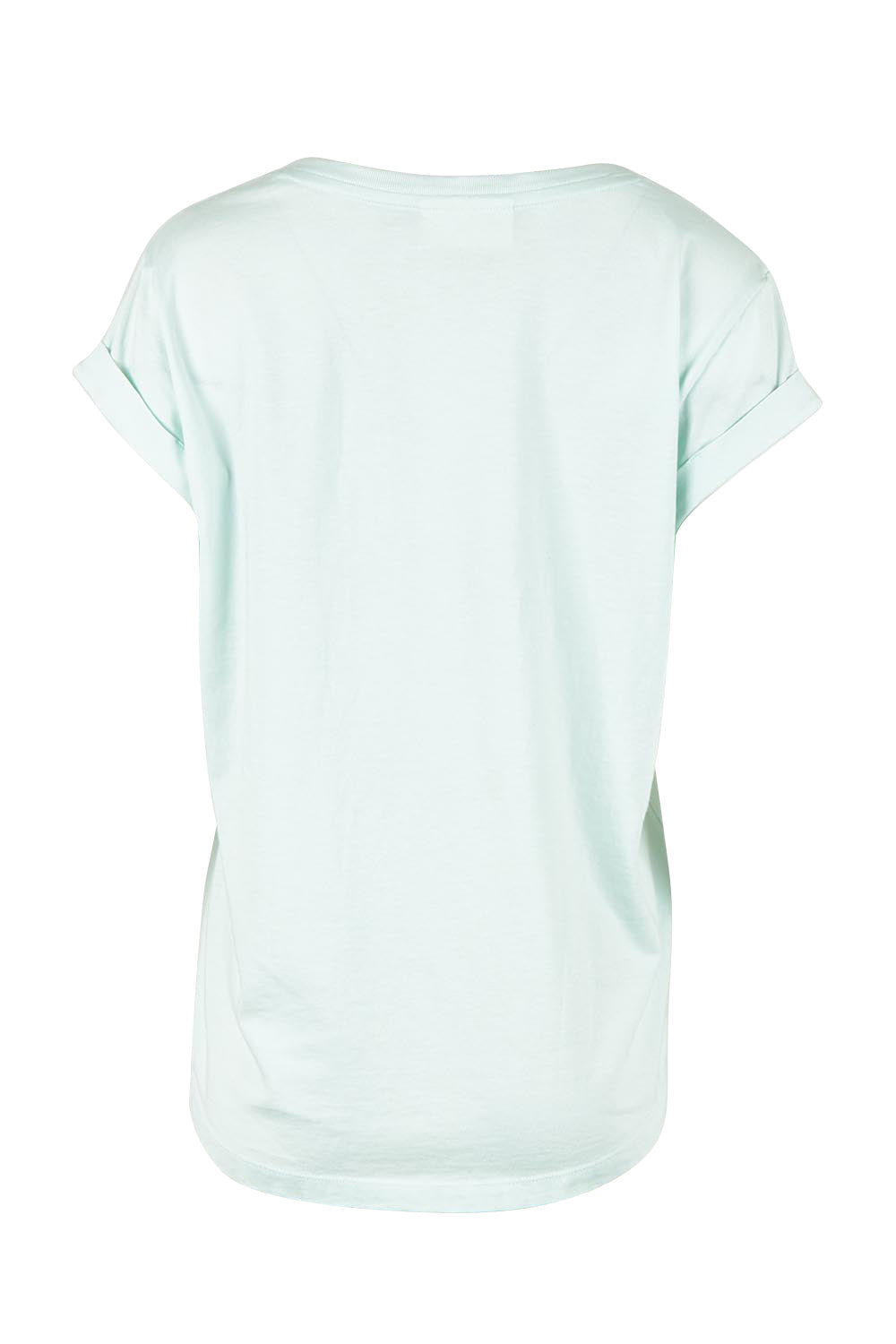 Product shot of the Elements Manly Cotton Vee Tee – Coolblue in colour Coolblue, from the back