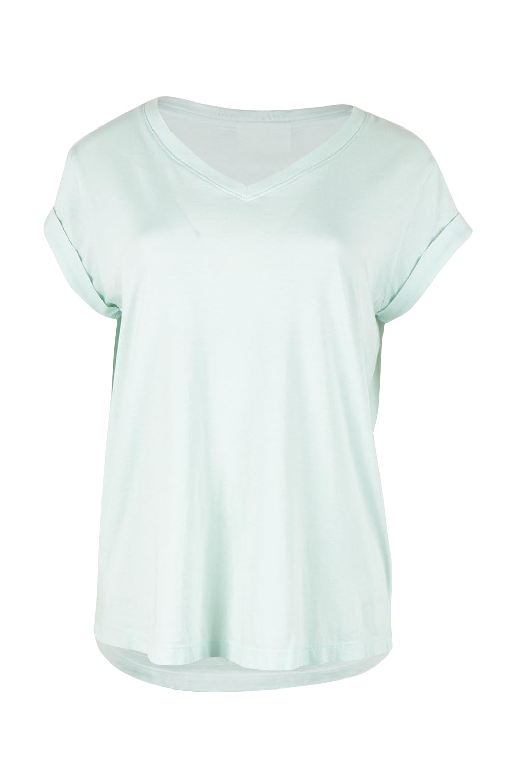Product shot of the Elements Manly Cotton Vee Tee – Coolblue in colour Coolblue, from the front