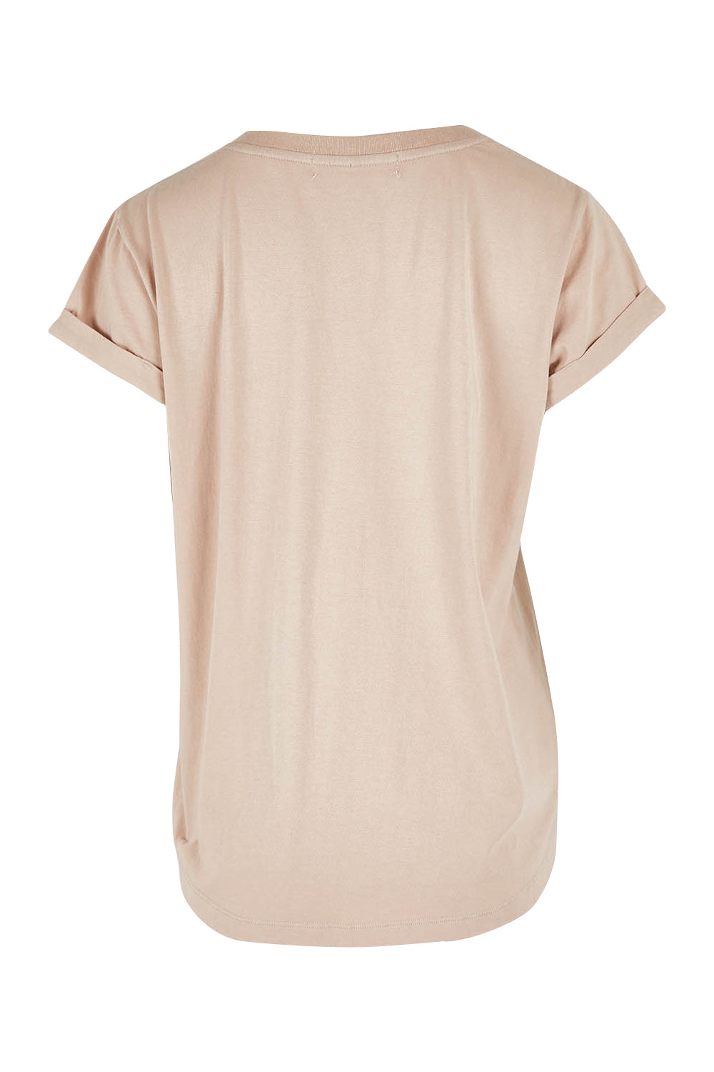 Product shot of the Elements Manly Cotton Vee Tee in colour Oat, from the back
