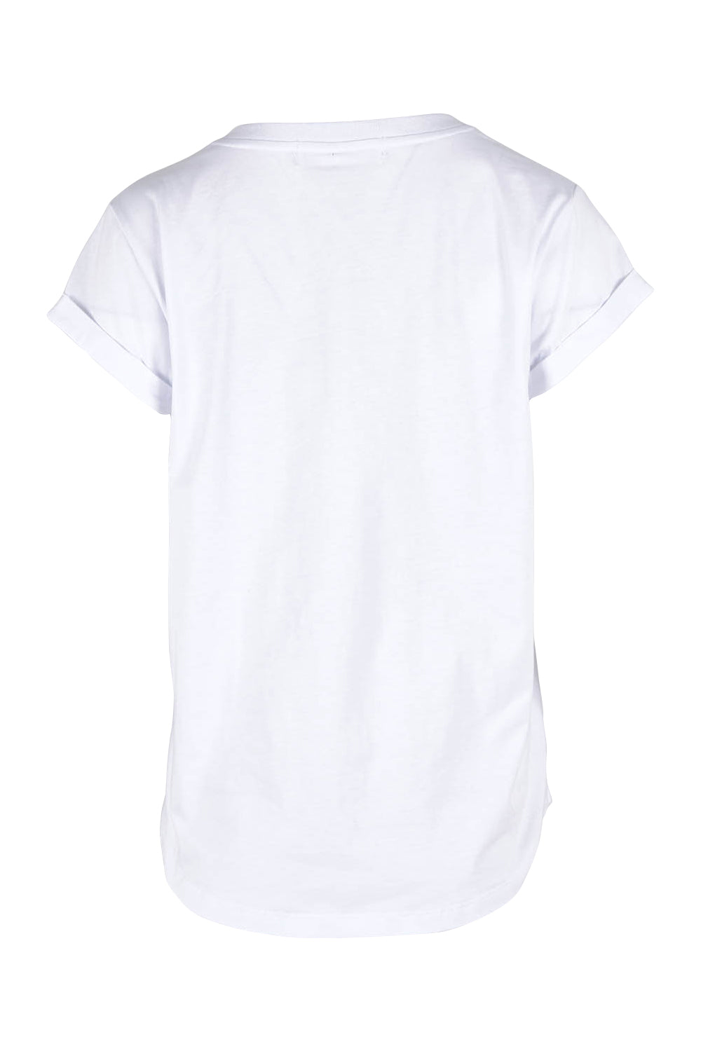 Product shot of the Elements Manly Cotton Vee Tee in colour White (White), from the back