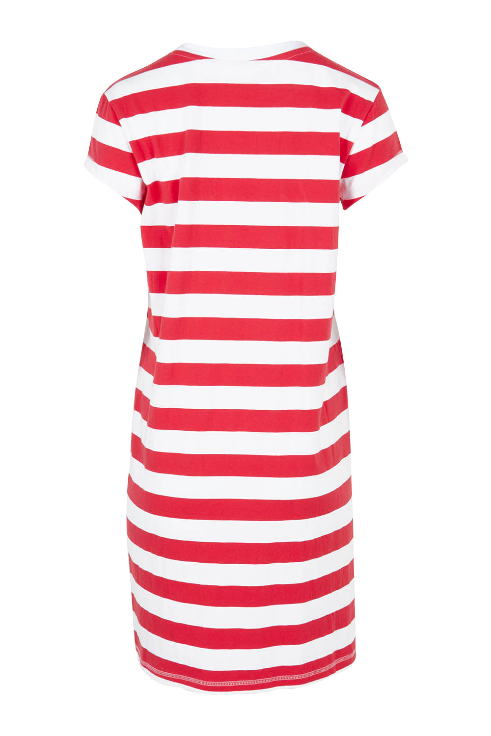 Product shot of the Elements Signature Tee Dress in colour Cayennewhi (Red), from the back