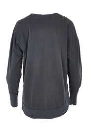 Product shot of the Elements Farrah Cotton Long Sleeve in colour Charcoal (Grey), from the back