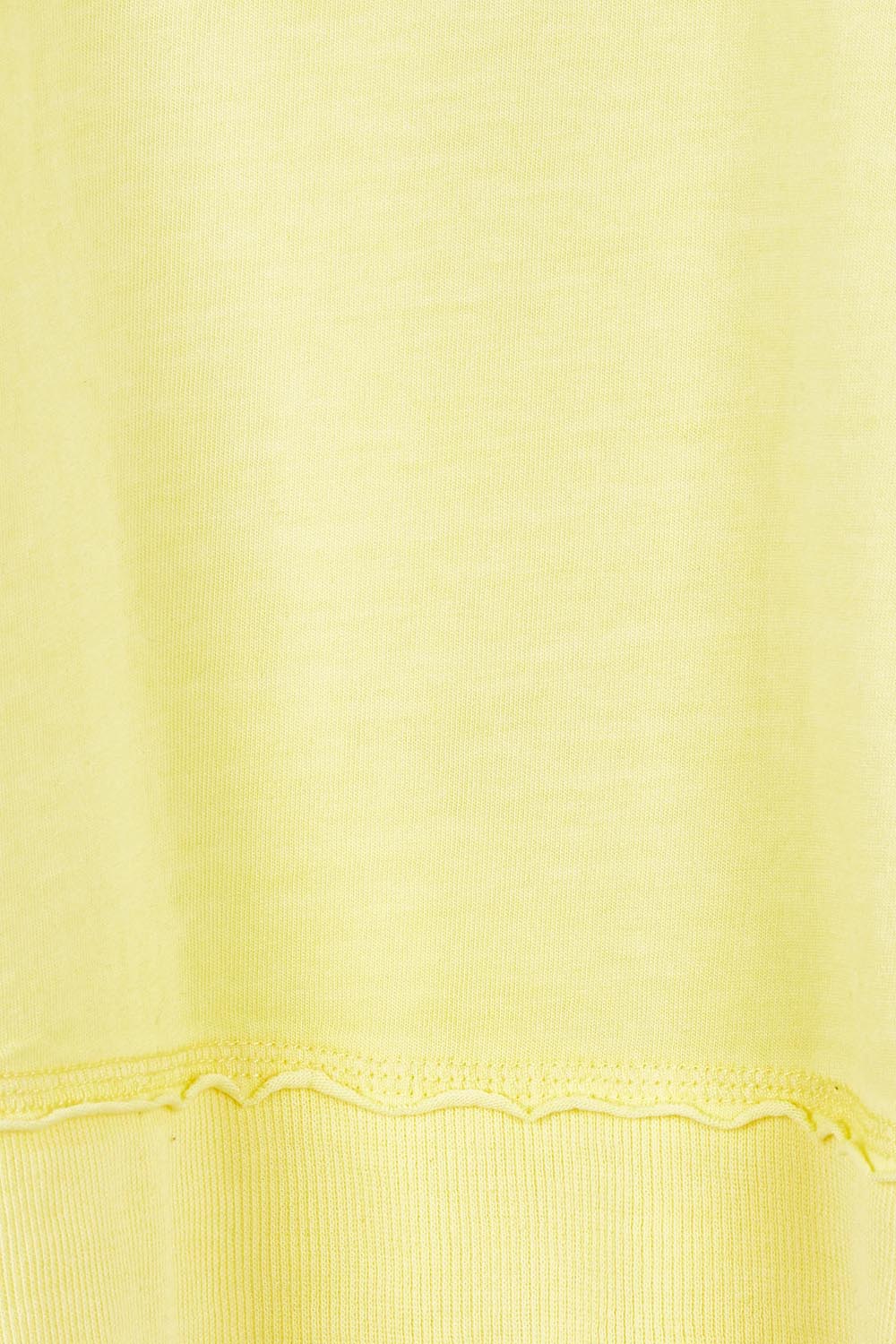 Product shot of the Elements Farrah Cotton Long Sleeve in colour Lemon, detail