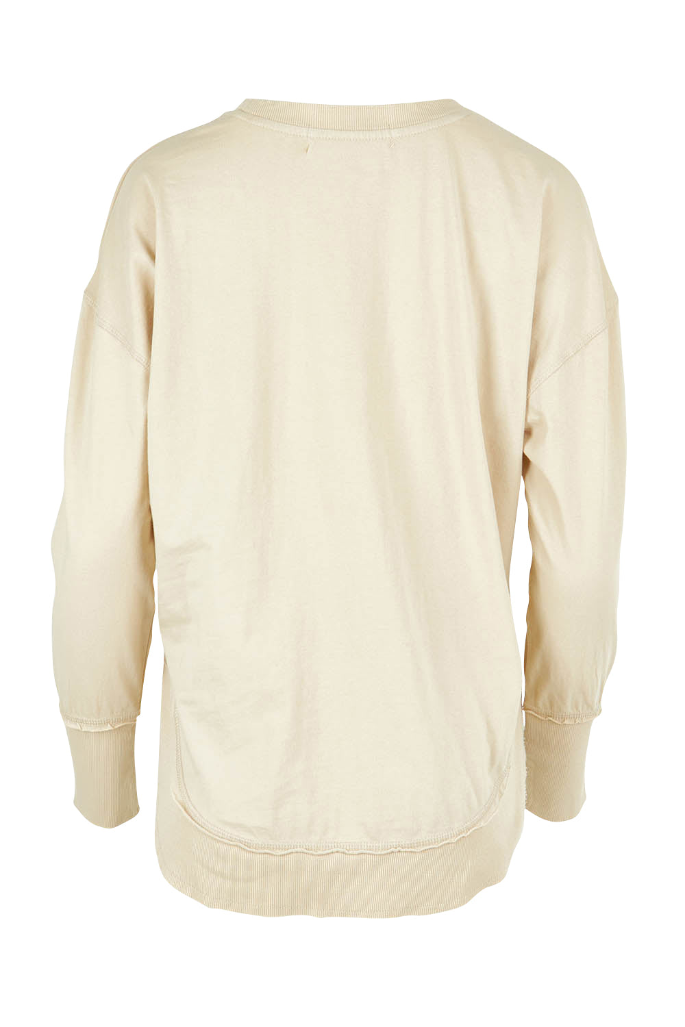 Product shot of the Elements Farrah Cotton Long Sleeve in colour Oat, from the back