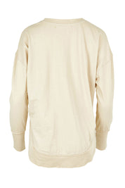 Product shot of the Elements Farrah Cotton Long Sleeve in colour Oat, from the back