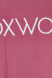 Product shot of the Elements Simplified Metallic Cotton Crew in colour Portsilver (Pink), detail