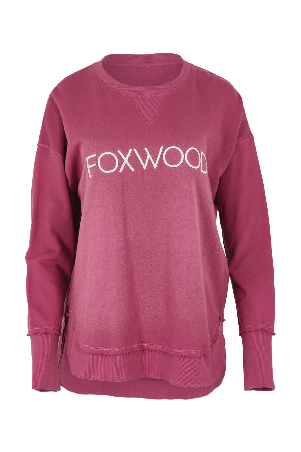 Product shot of the Elements Simplified Metallic Cotton Crew in colour Portsilver (Pink), from the front