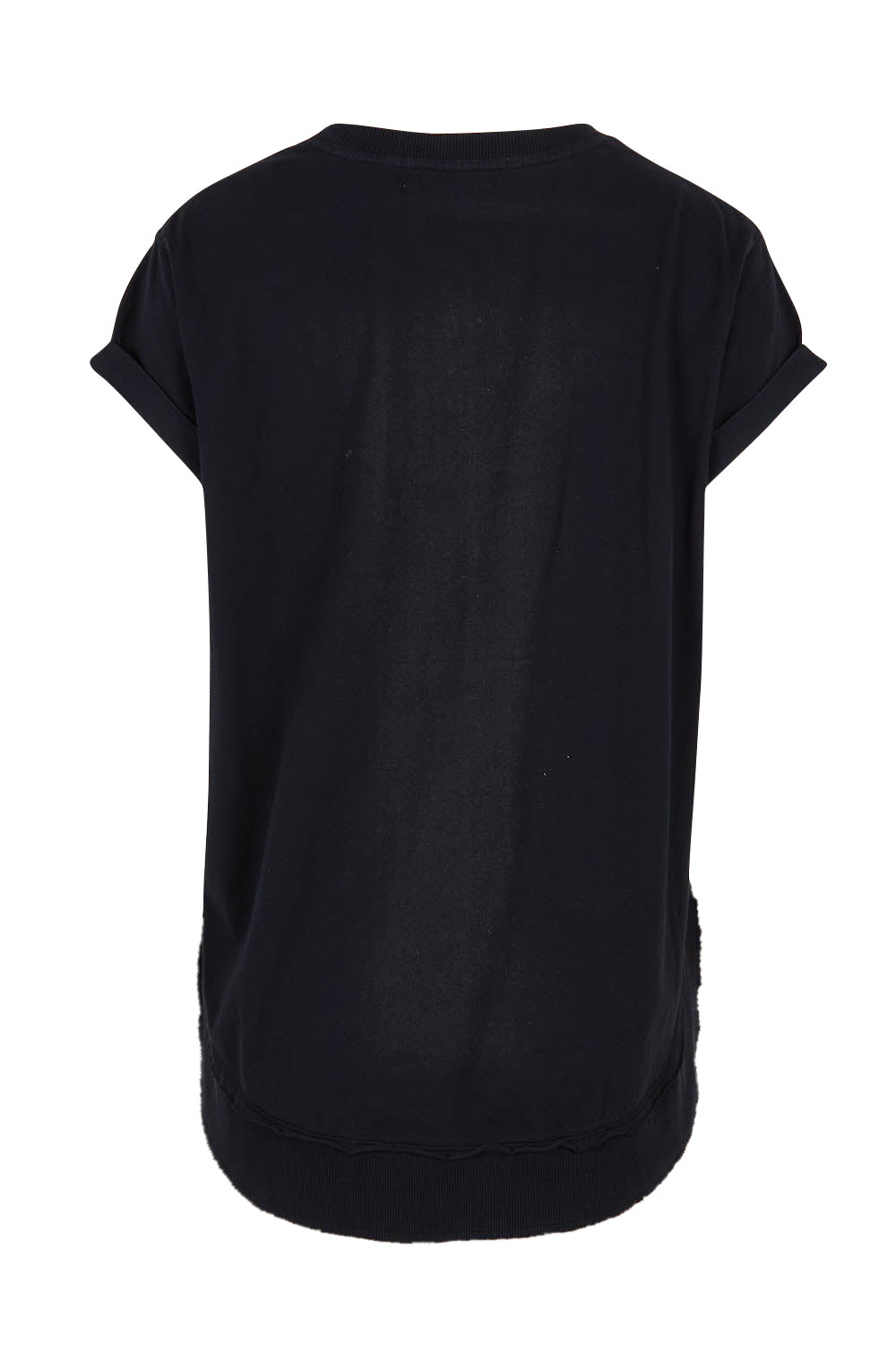Product shot of the Elements Farrah Short Sleeve Cotton Tee in colour Black (Black), from the back