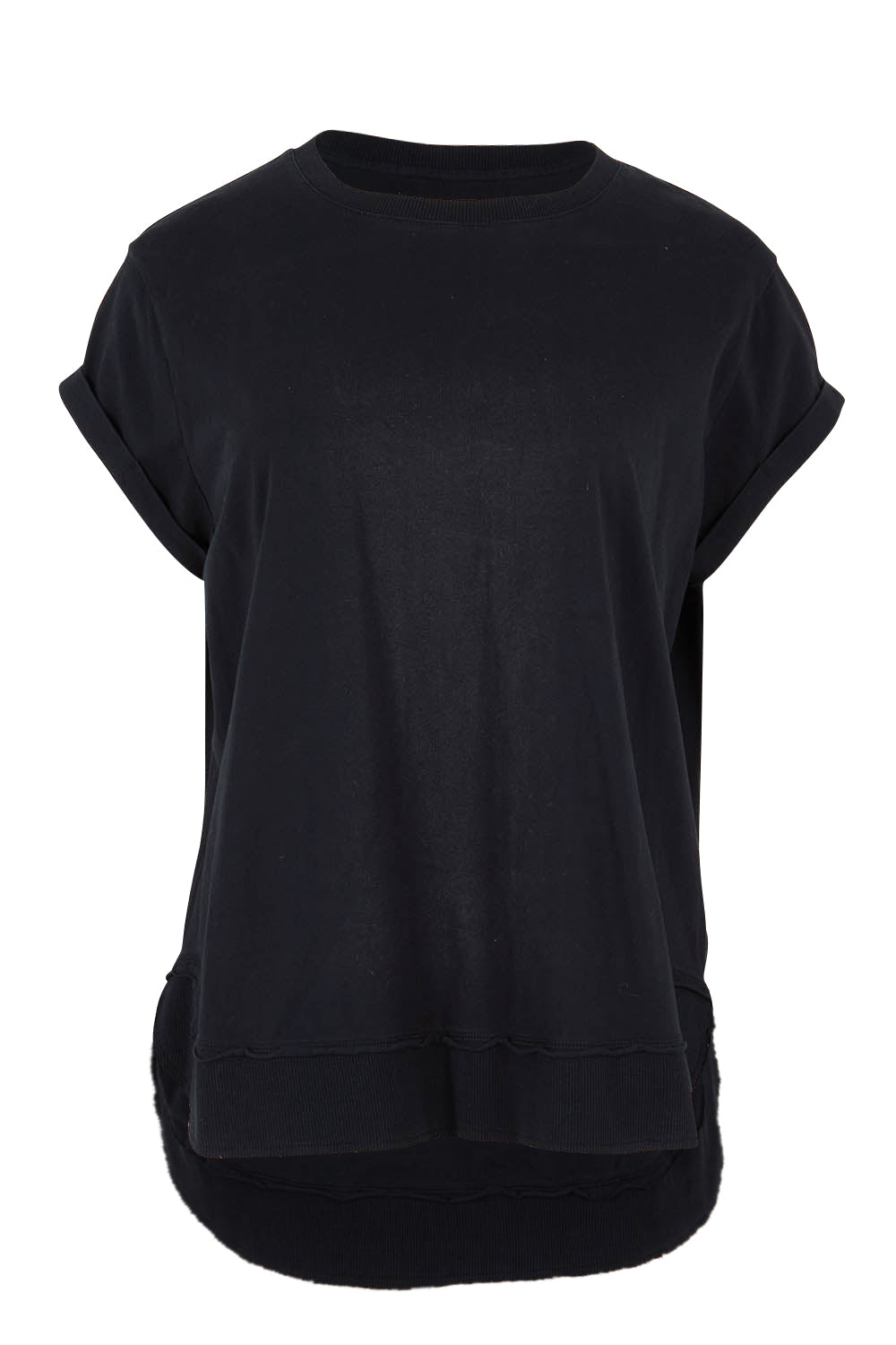 Product shot of the Elements Farrah Short Sleeve Cotton Tee in colour Black (Black), from the front