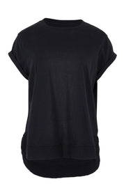 Product shot of the Elements Farrah Short Sleeve Cotton Tee in colour Black (Black), from the front