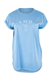Product shot of the Elements Effortless Tee in colour Azurinebl (Blue), from the front