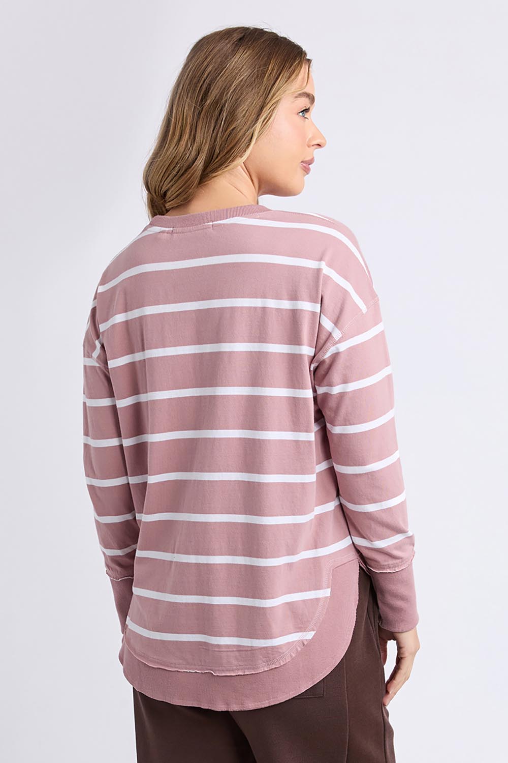 Elements Farrah Stripe Cotton Long Sleeve Top – Woodrosewh