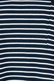 Product shot of the Elements Original Stripe Crew in colour Navywhite (Blue), detail