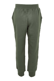 Product shot of the Elements Cotton College Track Pant in colour Khaki (Green), from the back
