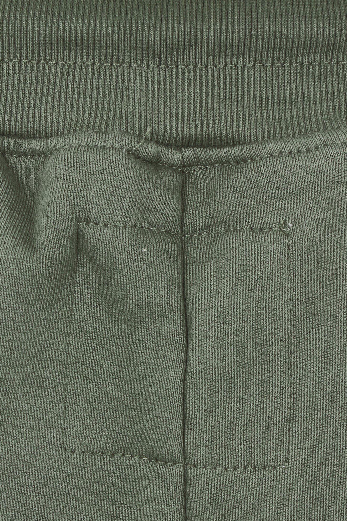 Product shot of the Elements Cotton College Track Pant in colour Khaki (Green), detail