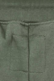 Product shot of the Elements Cotton College Track Pant in colour Khaki (Green), detail