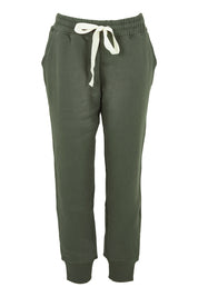 Product shot of the Elements Cotton College Track Pant in colour Khaki (Green), from the front